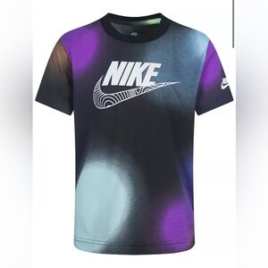 Nike Boys Graphic Multicolor T Shirt Illuminate  Print Tee (Little Kids) Black 5